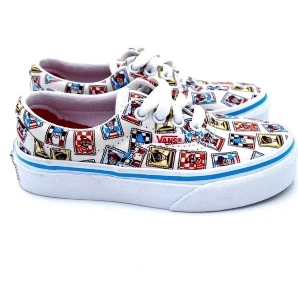 Vans X Where's Waldo | Era Postage Skate Shoe Kids Boy/Girl - Picture 5 of 10